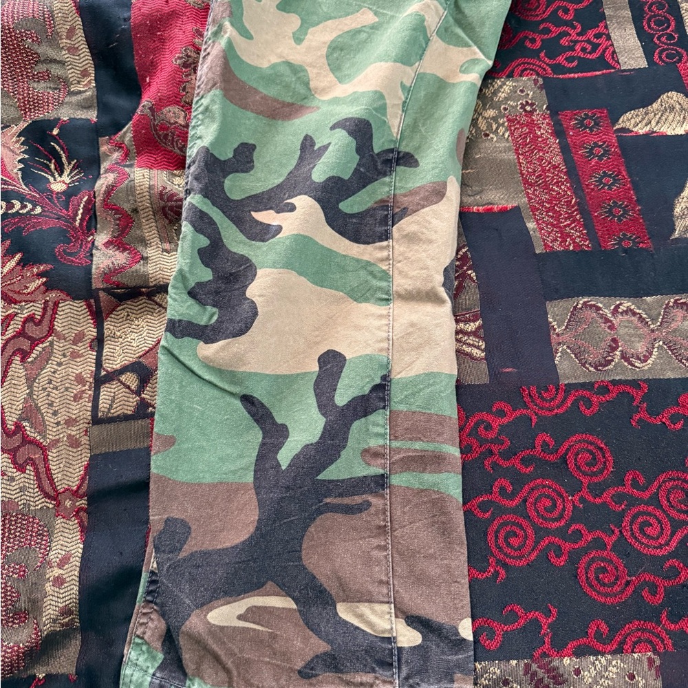 Polo Ralph Lauren Patchwork Woodland Camo/Multi-Color Straight Leg Jeans 35x30 - Picture 10 of 14